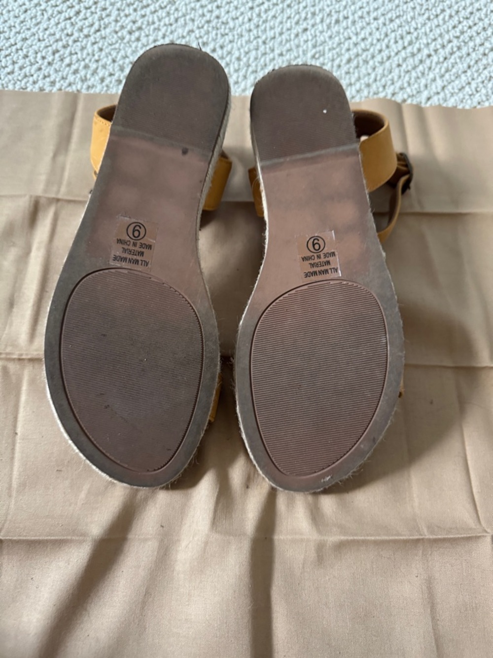 Cityclassified Tan Mustard Ankle-Strap Espadrille Sandals - Picture 4 of 4
